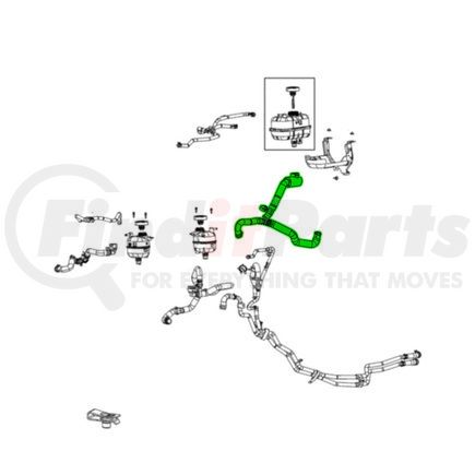 68400941AE by MOPAR - Engine Coolant Recovery Hose - For 2021-2023 Jeep Wrangler