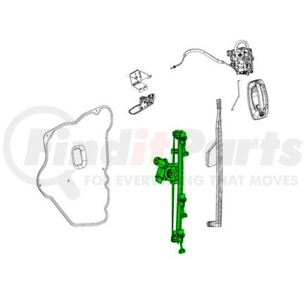 68401986AC by MOPAR - Power Window Regulator Assembly - Front, Right, For 2018-2023 Ram