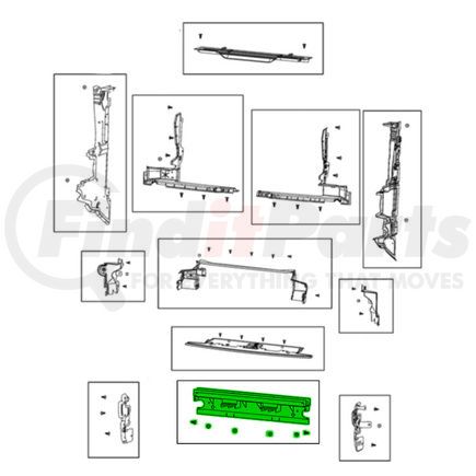 68408279AB by MOPAR - Radiator Support Panel - For 2021-2023 Jeep Grand Cherokee L