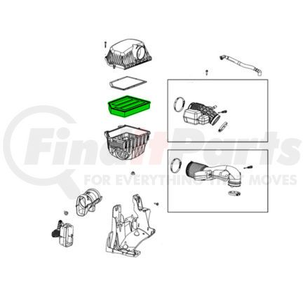 68422284AB by MOPAR - Air Filter - For 2022-2023 Jeep Grand Wagoneer/Wagoneer