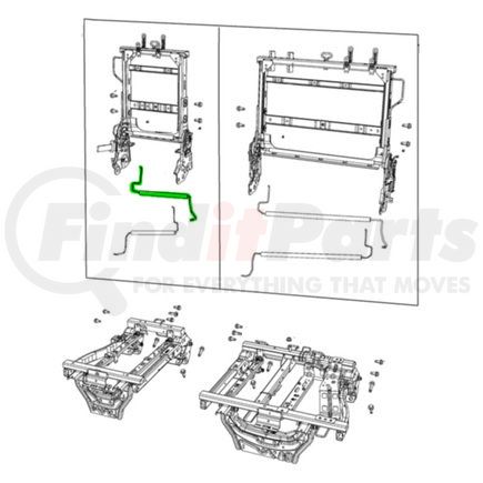 68425056AA by MOPAR - Seat Back Torsion Rod - Left, Manual, 40% Torsion Rod