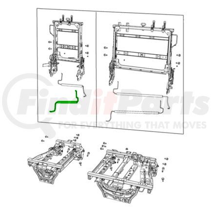 68425060AA by MOPAR - Seat Back Torsion Rod - Right, Manual, 40% Torsion Rod