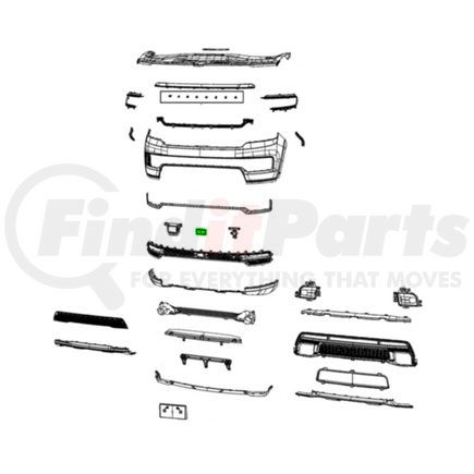 68426546AB by MOPAR - Bumper Grille Insert - Lower