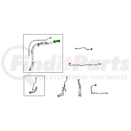 68433711AB by MOPAR - Fuel Filler Hose - For 2018-2023 Jeep Wrangler