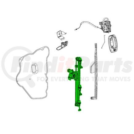 68462445AA by MOPAR - Window Regulator - Front, Left or Right, For 2014-2023 Ram