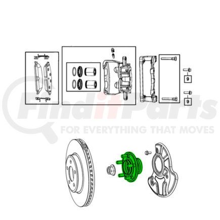 68470270AA by MOPAR - Wheel Hub - Front, Left