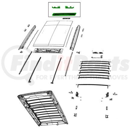 68477490AB by MOPAR - Roof Side Rail Seal Kit - For 2018-2022 Jeep Wrangler