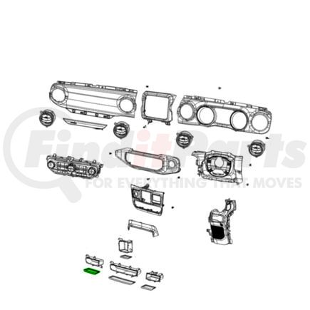 68473850AA by MOPAR - Console Mat