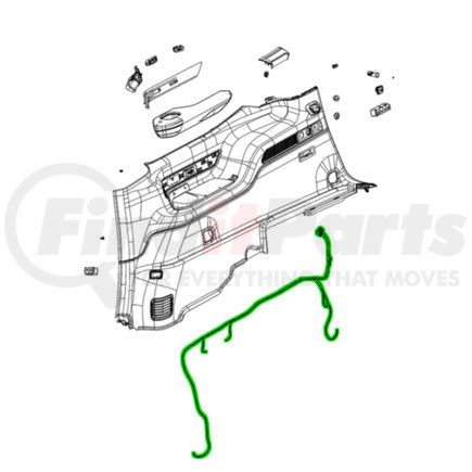 68483814AC by MOPAR - Quarter Trim Panel Wiring Connector