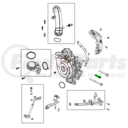 Mopar 68486940AA Belt Tensioner Pulley Bolt Belt Tensioner Pulley Bolt - Hex