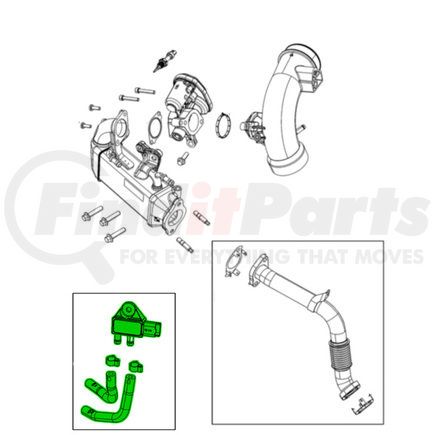 68490061AA by MOPAR - Delta Pressure Feedback Exhaust Gas Recirculation (EGR) Sensor Hose