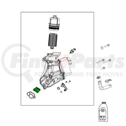 68490080AA by MOPAR - Engine Oil Filter Adapter - For 2020-2023 Ram 1500