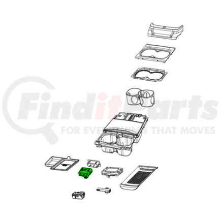 68493753AB by MOPAR - USB Connector Terminal - Front