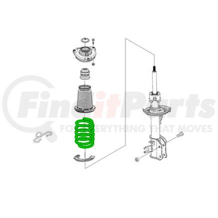 68499247AA by MOPAR - Coil Spring - Front, Left or Right, For 2022 Jeep Compass