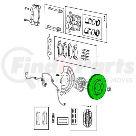 68506109AA by MOPAR - Disc Brake Rotor - Front