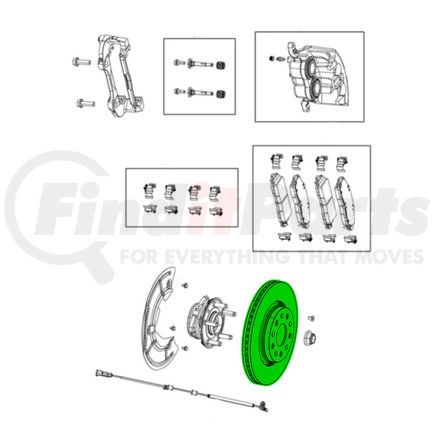 68564973AA by MOPAR - Windshield Wiper Arm - Front