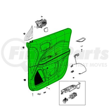 6WC14DX9AH by MOPAR - Door Interior Trim Panel - Front, Right, For 2022 Jeep Compass