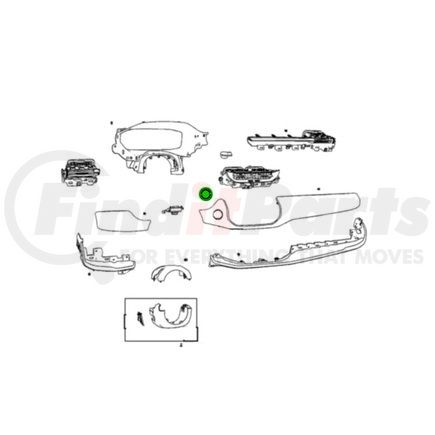 6WZ56DX8AA by MOPAR - Instrument Panel Trim Panel Seal - For 2022 Jeep Compass