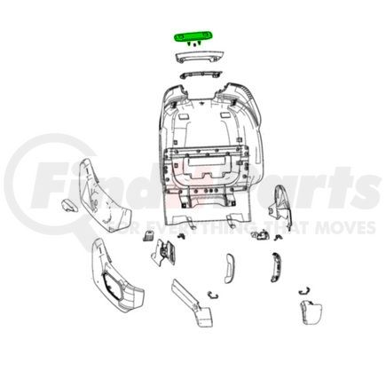 7JB67DX8AC by MOPAR - Headrest Guide Bezel