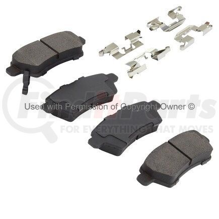 1001-1101M by MPA ELECTRICAL - Quality-Built Premium Semi-Metallic Brake Pads w/ Hardware