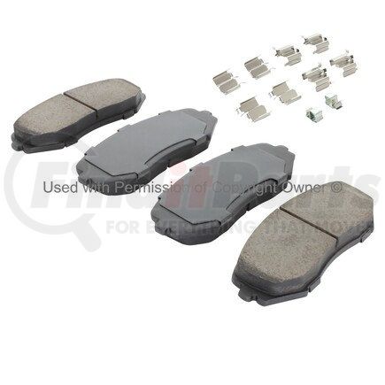 1001-1188M by MPA ELECTRICAL - Quality-Built Premium Semi-Metallic Brake Pads w/ Hardware