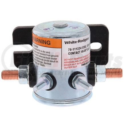 70-111224 by WHITE RODGERS - D/C Power Solenoid - Continuous, 4 Terminals, 12V, Standard Bracket