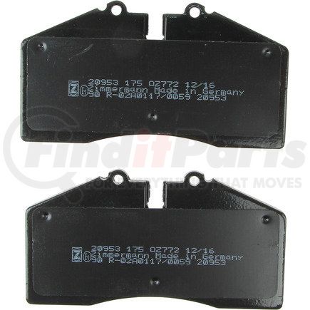 20953 175 9 by ZIMMERMANN - Disc Brake Pad Set - Front or Rear, For Porsche 993 / 968 / 944 / 928