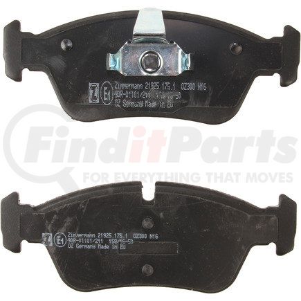 21925 175 1 by ZIMMERMANN - Disc Brake Pad for BMW