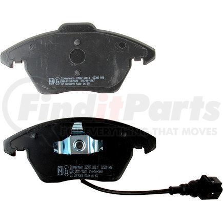 23587 200 1 by ZIMMERMANN - Disc Brake Pad for VOLKSWAGEN WATER