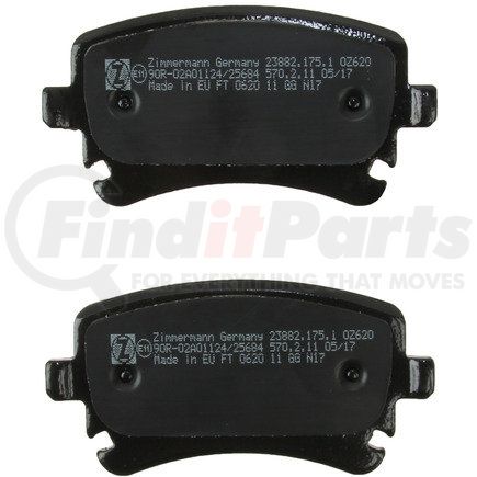 23882 175 1 by ZIMMERMANN - Disc Brake Pad for VOLKSWAGEN WATER