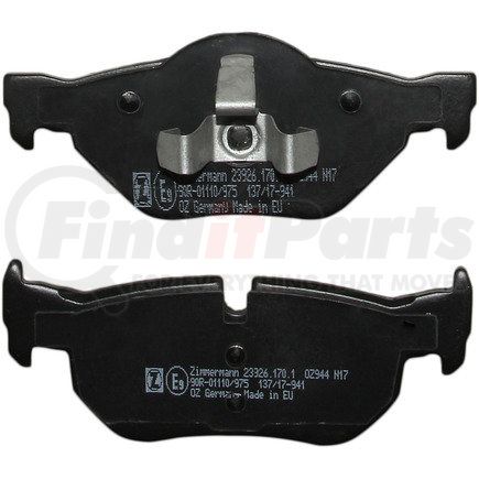 23926 170 1 by ZIMMERMANN - Disc Brake Pad for BMW