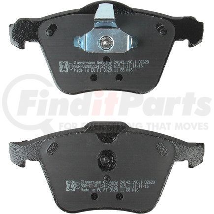 24142 190 1 by ZIMMERMANN - Disc Brake Pad for VOLVO