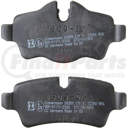 24289 170 1 by ZIMMERMANN - Disc Brake Pad for BMW