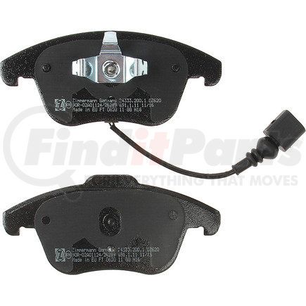 24333 200 1 by ZIMMERMANN - Disc Brake Pad for VOLKSWAGEN WATER