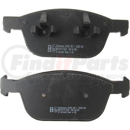 24399 195 1 by ZIMMERMANN - Disc Brake Pad for VOLVO