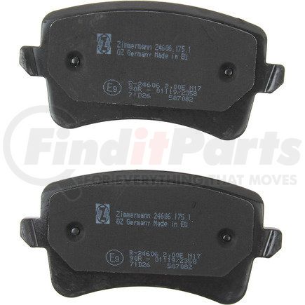 24606 175 1 by ZIMMERMANN - Disc Brake Pad for VOLKSWAGEN WATER