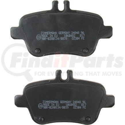 24848 185 1 by ZIMMERMANN - Disc Brake Pad for MERCEDES BENZ