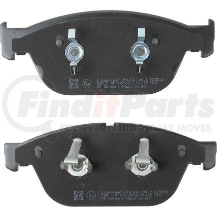 25160 200 2 by ZIMMERMANN - Disc Brake Pad for VOLKSWAGEN WATER