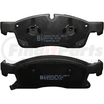 25192 190 1 by ZIMMERMANN - Disc Brake Pad for MERCEDES BENZ