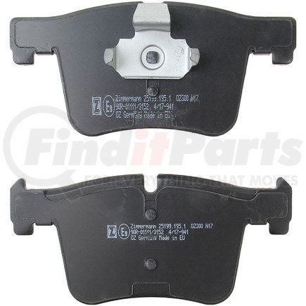 25199 195 1 by ZIMMERMANN - Disc Brake Pad for BMW