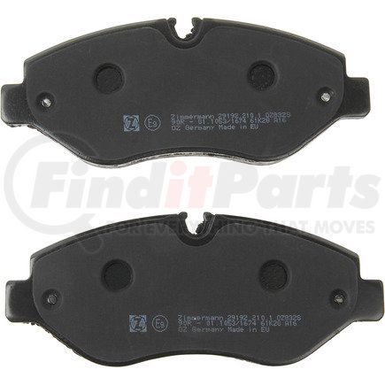 29192 210 1 by ZIMMERMANN - Disc Brake Pad for MERCEDES BENZ