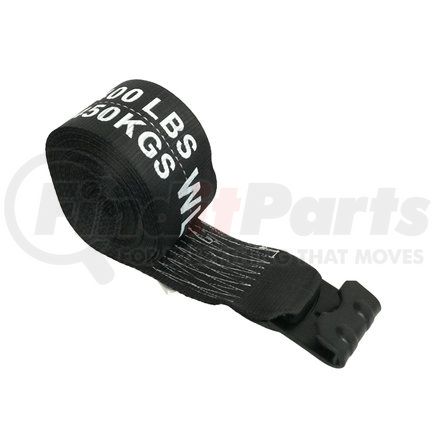 23154430 by DOLECO USA - 4"x30' Black Winch Strap w/ Reflective Center Line w/ Flat Hook