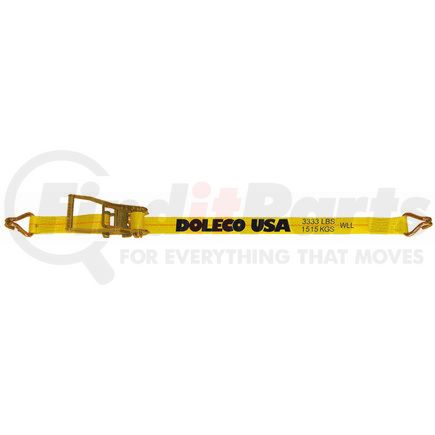 23402227 by DOLECO USA - 2" x 27' Ratchet Strap w/ Wire Hooks