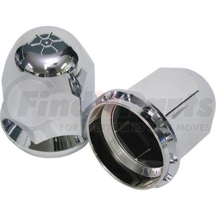 001813 by ALCOA - Wheel Nut Cover - For 33 mm. Hex Flange Nut for Trucks, Chrome, 10 Display Pack