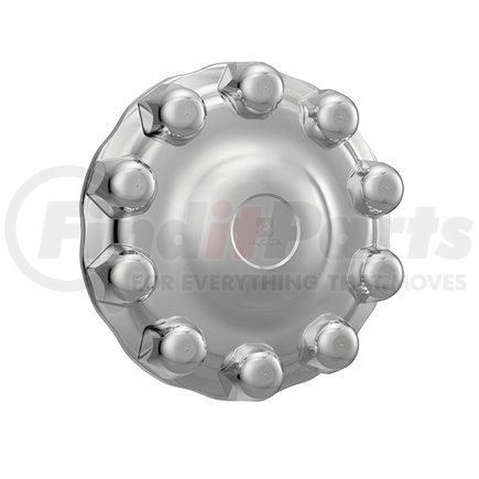 086200DT by ALCOA - Axle Hub Cap - Front, Hub Pilot, 10 x 285 mm Bolt Pattern, Chrome, For 33mm Lug Nut