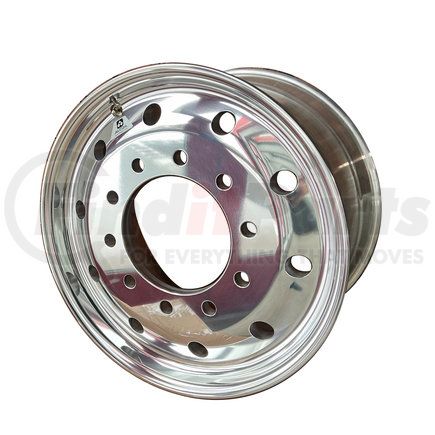 824621DB by ALCOA - Aluminum Wheel - 22.5" x 12.25" Wheel Size, Hub Pilot, Mirror Polish Outside Only with Dura-Bright