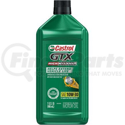 06450 by CASTROL - Motor Oil - GTX® High Mileage™ SAE 10W-30, Synthetic Blend, 1 Quart