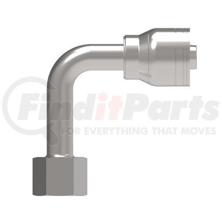 08Z-A68 by WEATHERHEAD - Eaton Weatherhead Z Series Crimp Hose Fittings Female ORS Swivel Long Drop 90 Elbow