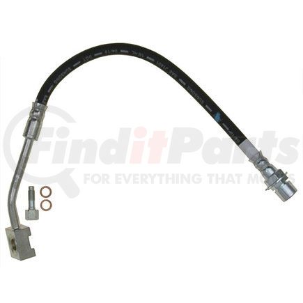 18J1585 by ACDELCO - Brake Hydraulic Hose - 24.37", Black, Silver, Corrosion Resistant Steel