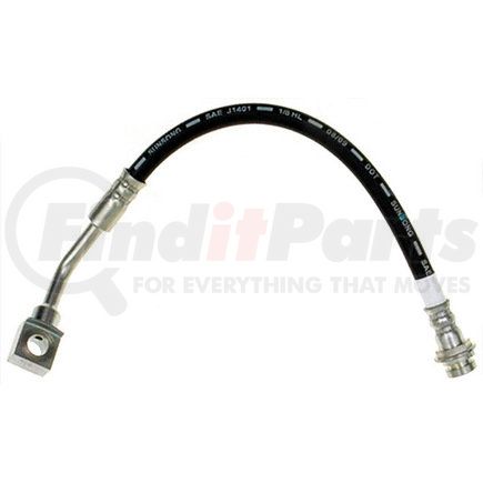18J4147 by ACDELCO - Brake Hydraulic Hose - 13.5", Black, Silver, Corrosion Resistant Steel